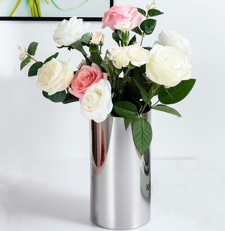 Luxury Home Decor Stainless Gold Large Flower Pots & Planters  Metal Tall Flower Vase For Living Room