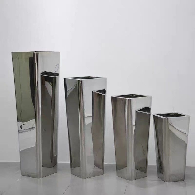 Luxury Home Decor Stainless Gold Large Flower Pots & Planters  Metal Tall Flower Vase For Living Room