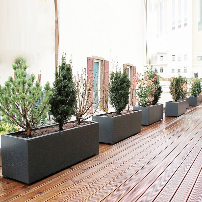Stainless Steel Flowerpot with Easy Maintenance and Smooth Surface
